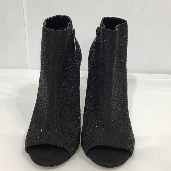 Kurt Keiger Black Giddy Embellished Open Toe 120mm Stiletto Heel Boots - Picture 2 of 11